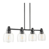 Modern European furniture - 4-Light Glass Linear Chandelier - www.oroa.com
