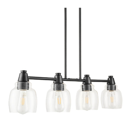 Modern European furniture - 4-Light Glass Linear Chandelier - www.oroa.com
