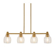 Modern European furniture - 4-Light Glass Linear Chandelier - www.oroa.com