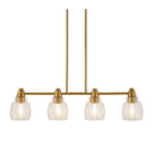 Modern European furniture - 4-Light Glass Linear Chandelier - www.oroa.com