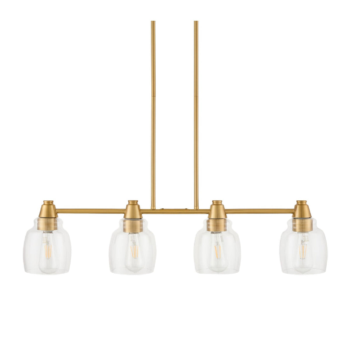 Modern European furniture - 4-Light Glass Linear Chandelier - www.oroa.com