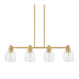 Modern European furniture - 4-Light Glass Linear Chandelier - www.oroa.com