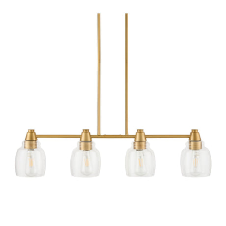 Modern European furniture - 4-Light Glass Linear Chandelier - www.oroa.com