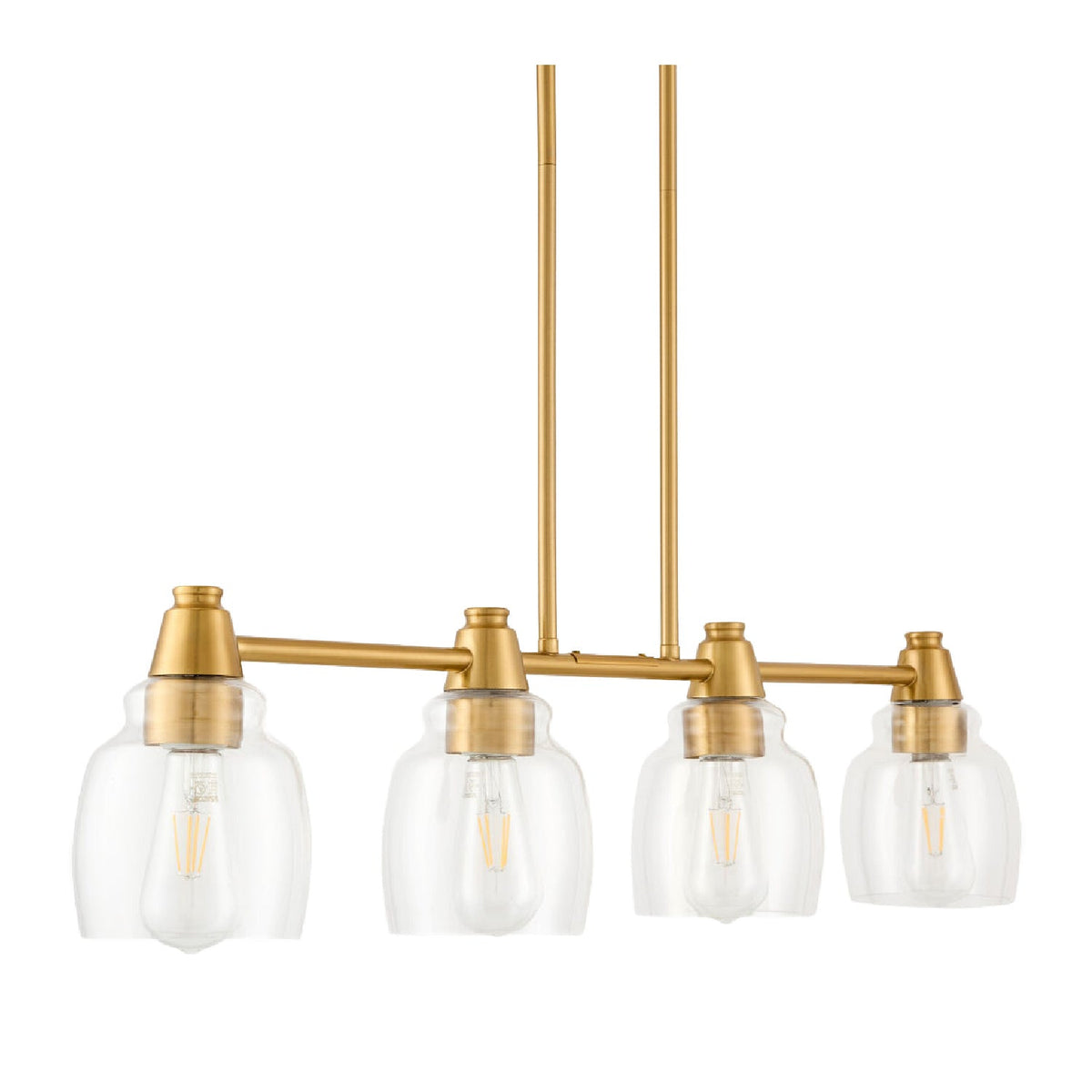 Modern European furniture - 4-Light Glass Linear Chandelier - www.oroa.com