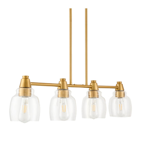 Modern European furniture - 4-Light Glass Linear Chandelier - www.oroa.com