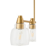 Modern European furniture - 4-Light Glass Linear Chandelier - www.oroa.com