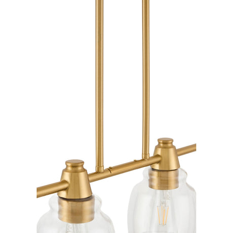 Modern European furniture - 4-Light Glass Linear Chandelier - www.oroa.com