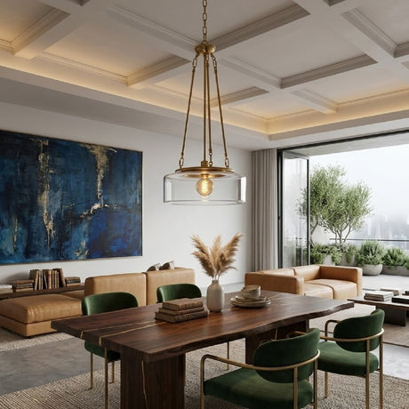 Modern European furniture - Clear Glass Pendant Light - www.oroa.com