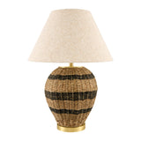 Modern European furniture - Black Lined Rattan Table Lamp - www.oroa.com