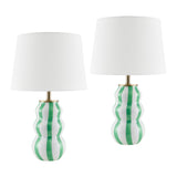 Modern European furniture - Wavy Stripes Ceramic Table Lamps (2) - www.oroa.com