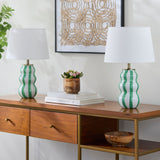 Modern European furniture - Wavy Stripes Ceramic Table Lamps (2) - www.oroa.com