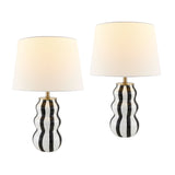 Modern European furniture - Wavy Stripes Ceramic Table Lamps (2) - www.oroa.com