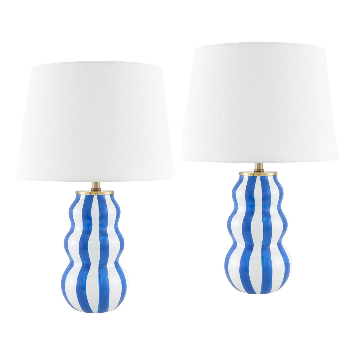 Modern European furniture - Wavy Stripes Ceramic Table Lamps (2) - www.oroa.com