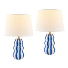 Modern European furniture - Wavy Stripes Ceramic Table Lamps (2) - www.oroa.com