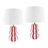 Modern European furniture - Wavy Stripes Ceramic Table Lamps (2) - www.oroa.com