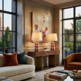 Modern European furniture - Wavy Stripes Ceramic Table Lamps (2) - www.oroa.com