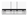 Modern European furniture - Black Framed 4-Light Linear Chandelier - www.oroa.com