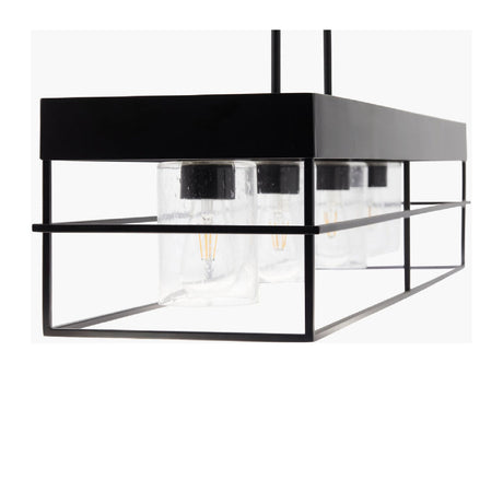 Modern European furniture - Black Framed 4-Light Linear Chandelier - www.oroa.com