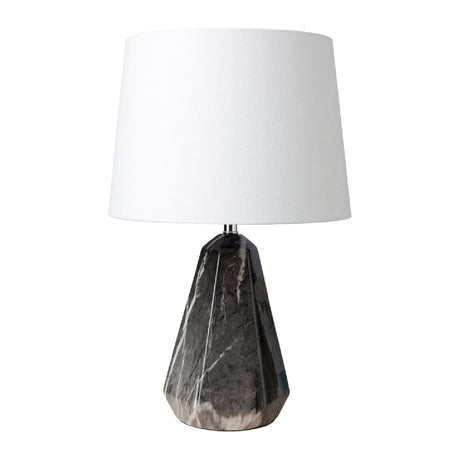 Modern European furniture - Marbled Black Accent Table Lamp - www.oroa.com