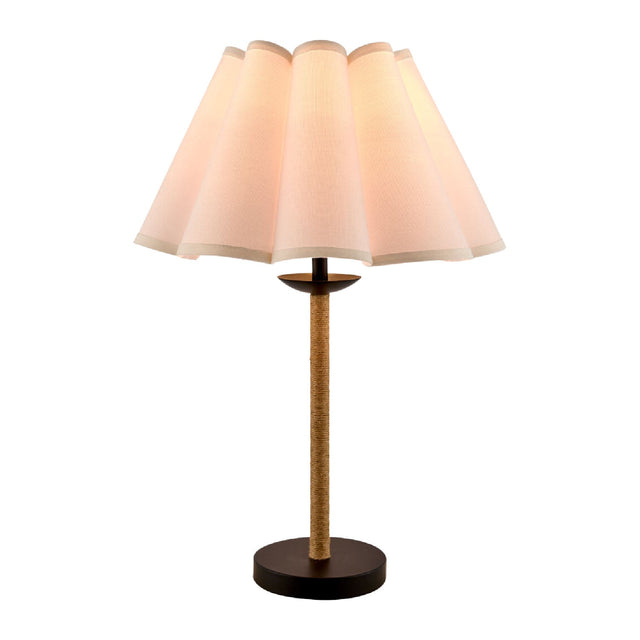 Modern European furniture - Pleated Cream Linen Table Lamp - www.oroa.com
