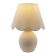 Modern European furniture - Scalloped White Cotton Table Lamp - www.oroa.com