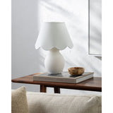 Modern European furniture - Scalloped White Cotton Table Lamp - www.oroa.com