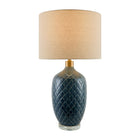 Modern European furniture - Carved Ceramic Linen Table Lamp - www.oroa.com