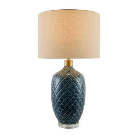 Modern European furniture - Carved Ceramic Linen Table Lamp - www.oroa.com