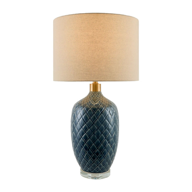 Modern European furniture - Carved Ceramic Linen Table Lamp - www.oroa.com