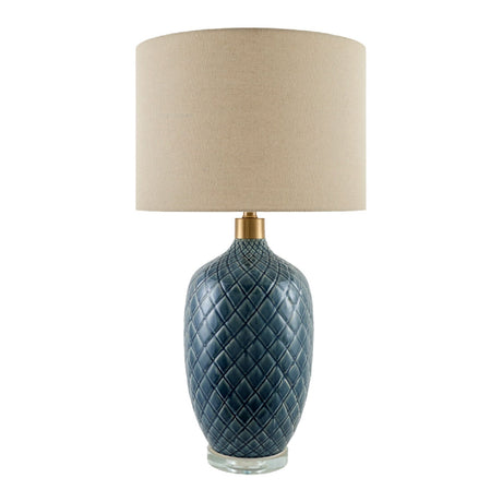 Modern European furniture - Carved Ceramic Linen Table Lamp - www.oroa.com
