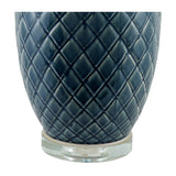 Modern European furniture - Carved Ceramic Linen Table Lamp - www.oroa.com