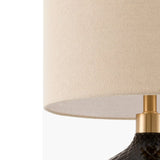 Modern European furniture - Carved Ceramic Linen Table Lamp - www.oroa.com