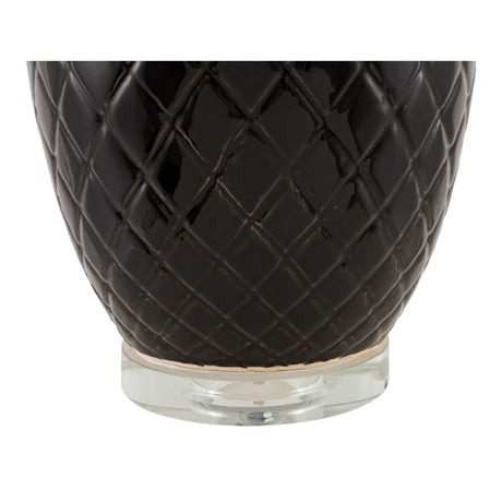 Modern European furniture - Carved Ceramic Linen Table Lamp - www.oroa.com