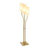 Modern European furniture - White Linen 3-Light Floor Lamp - www.oroa.com