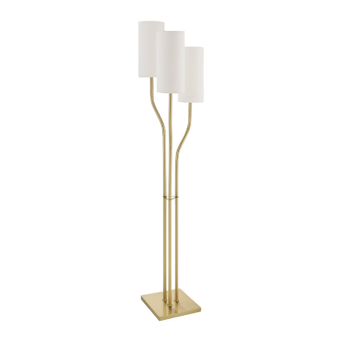 Modern European furniture - White Linen 3-Light Floor Lamp - www.oroa.com