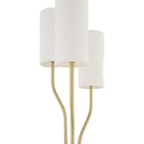 Modern European furniture - White Linen 3-Light Floor Lamp - www.oroa.com