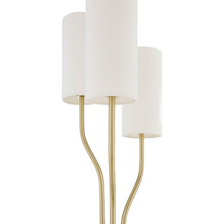 Modern European furniture - White Linen 3-Light Floor Lamp - www.oroa.com