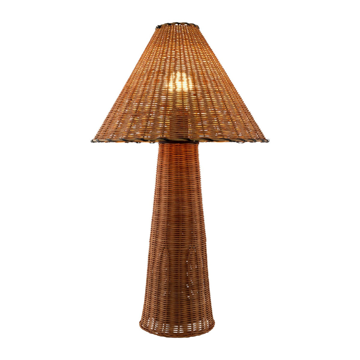 Modern European furniture - Empire Brown Rattan Table Lamp - www.oroa.com