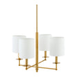Modern European furniture - White Linen Shades Chandelier - www.oroa.com