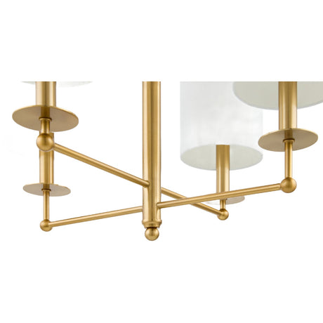 Modern European furniture - White Linen Shades Chandelier - www.oroa.com