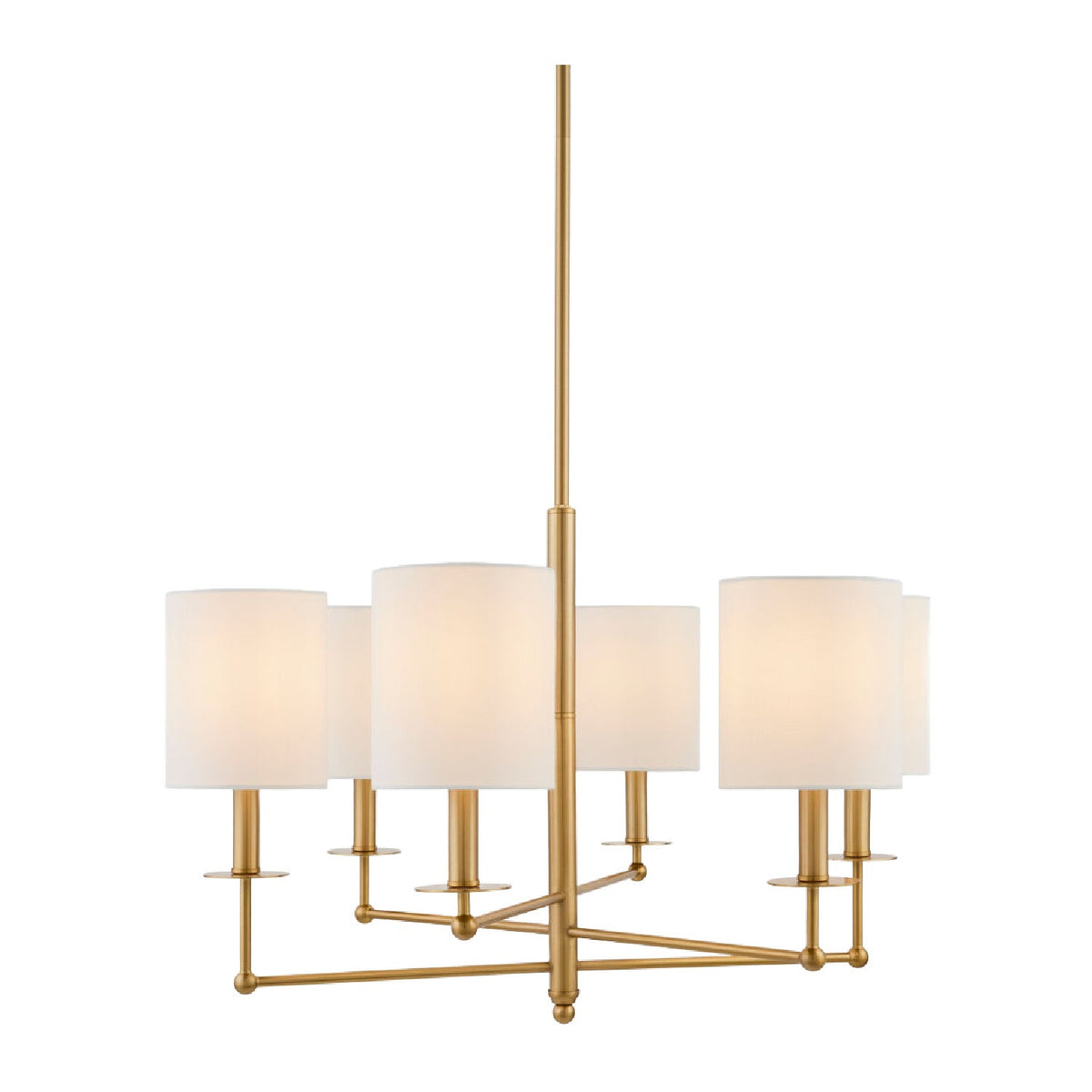 Modern European furniture - White Linen Shades Chandelier - www.oroa.com