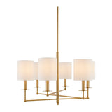 Modern European furniture - White Linen Shades Chandelier - www.oroa.com