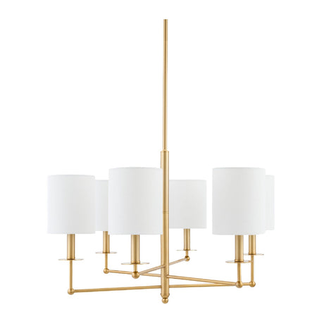 Modern European furniture - White Linen Shades Chandelier - www.oroa.com