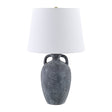 Modern European furniture - Black Ceramic Linen Table Lamp - www.oroa.com