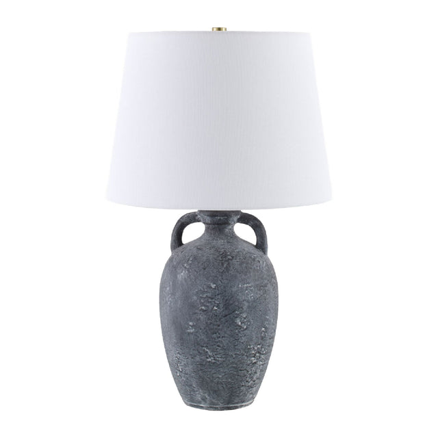 Modern European furniture - Black Ceramic Linen Table Lamp - www.oroa.com