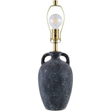 Modern European furniture - Black Ceramic Linen Table Lamp - www.oroa.com