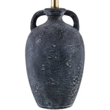 Modern European furniture - Black Ceramic Linen Table Lamp - www.oroa.com