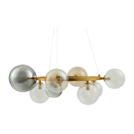 Modern European furniture - Clear Glass Orbs 8-Light Chandelier - www.oroa.com