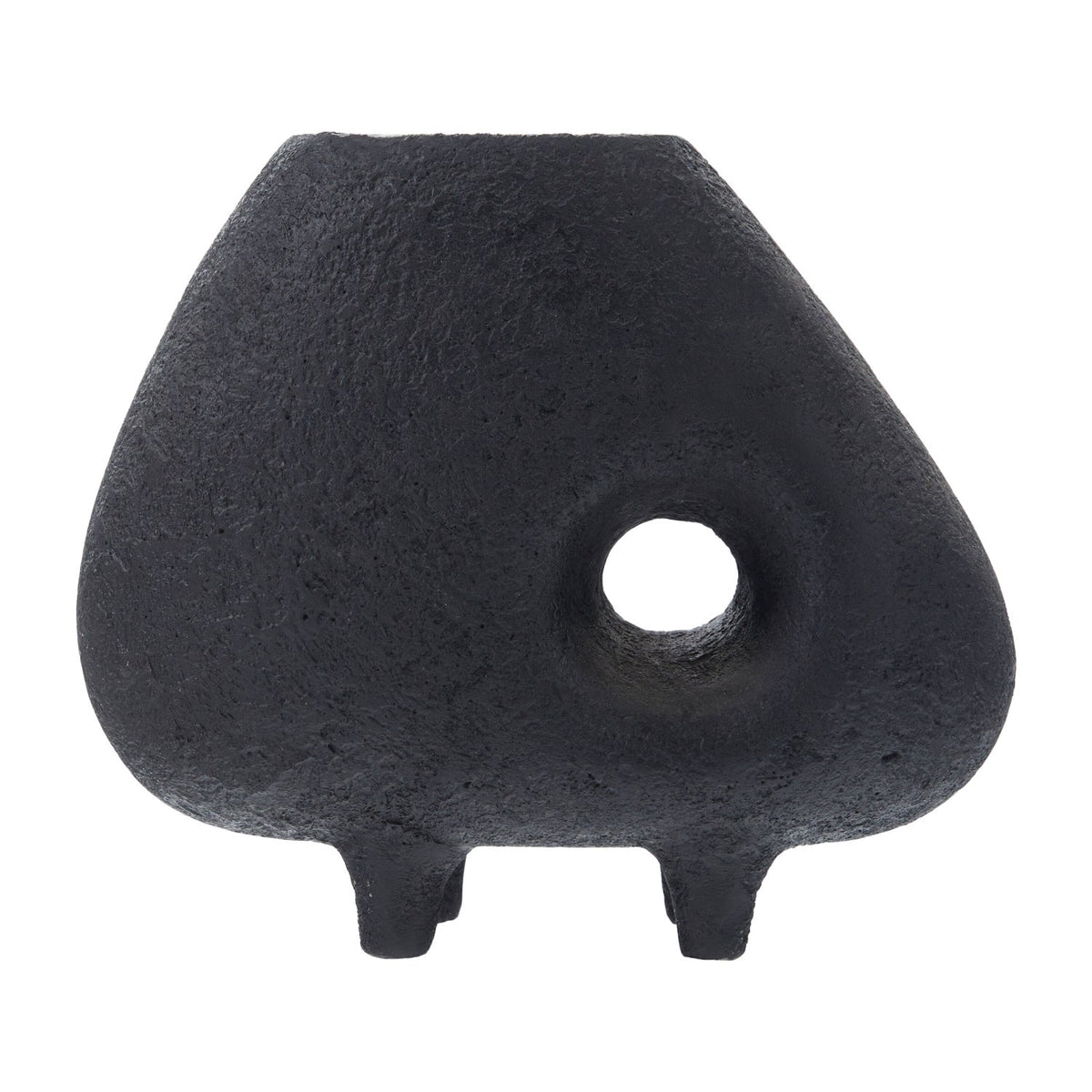 Modern European furniture - Black Textured Terracotta Vase - www.oroa.com