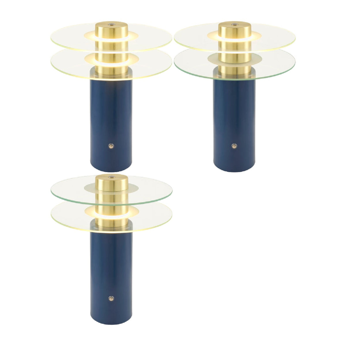 Modern European furniture - Clear Glass Discs Table Lamp - www.oroa.com